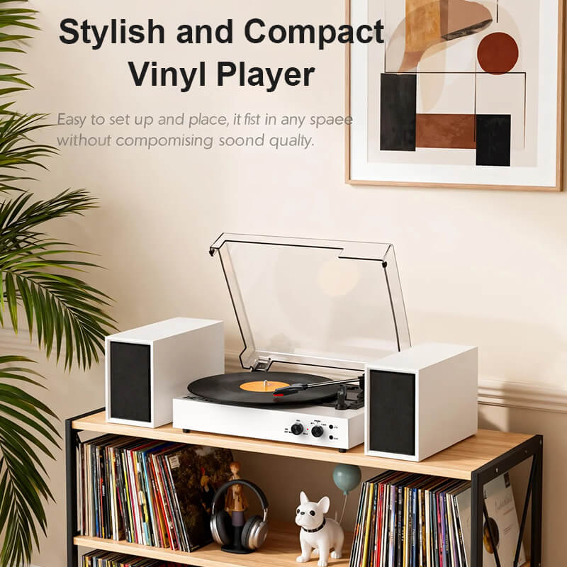 TE-003 Turntable System with External Speakers Bluetooth and USB Recording