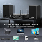 Victress AH001 450W Hi-Fi Bluetooth Amplifier with Wireless Microphones