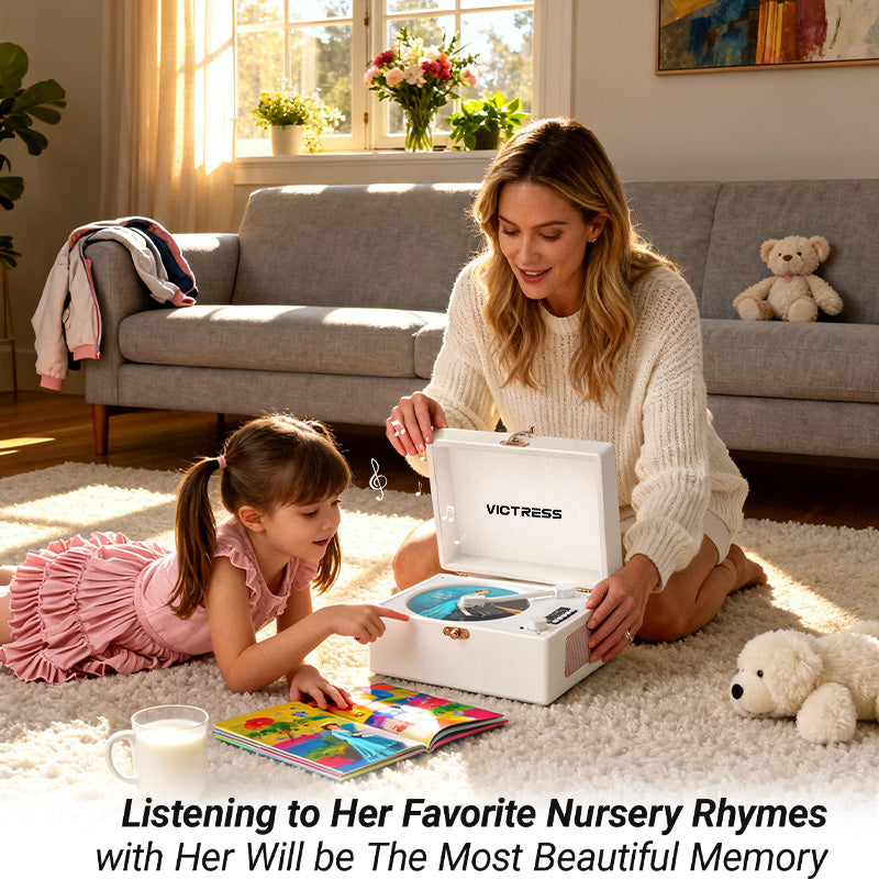 CD-001 All-in-One CD Player 360° Hi-Fi Surround Sound and Remote