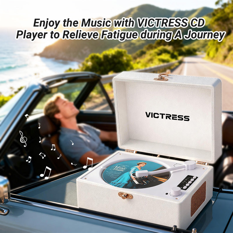 CD-001 All-in-One CD Player 360° Hi-Fi Surround Sound and Remote