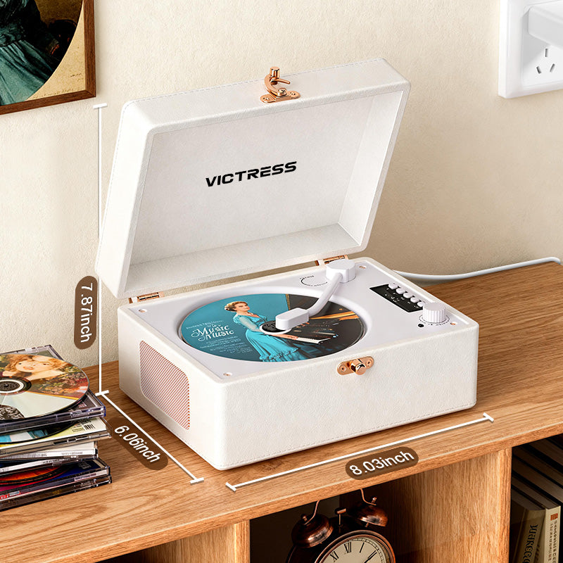 CD-001 All-in-One CD Player 360° Hi-Fi Surround Sound and Remote