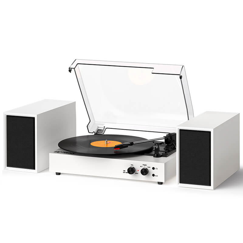 TE-003 Turntable System with External Speakers Bluetooth and USB Recording