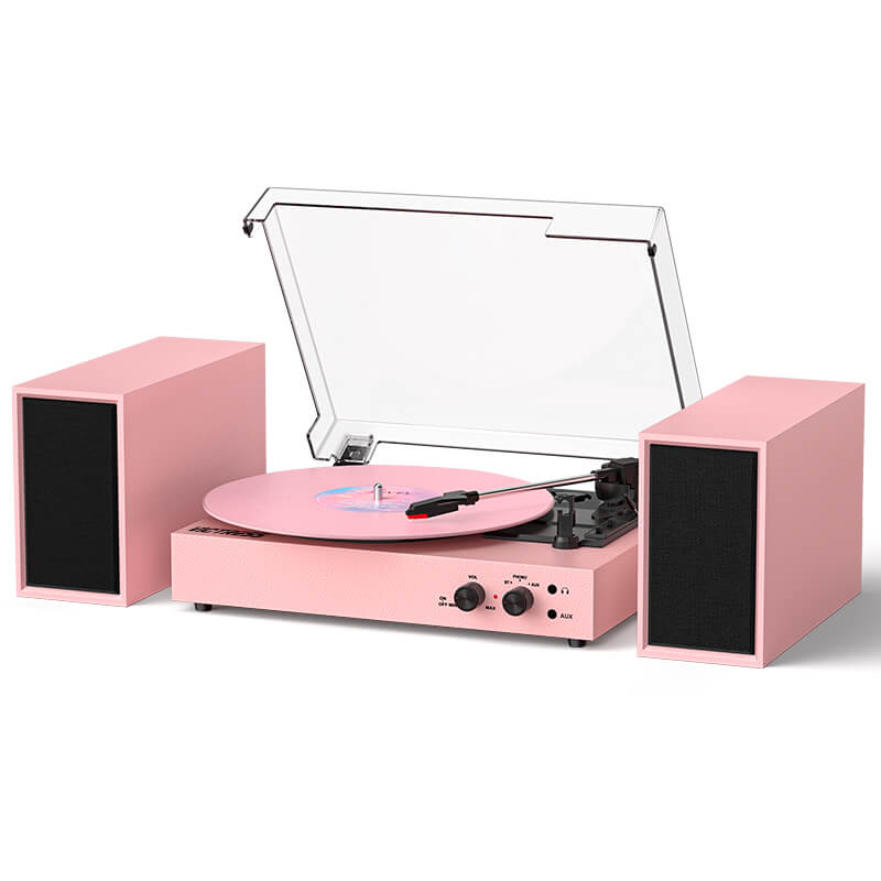 TE-003 Turntable System with External Speakers Bluetooth and USB Recording