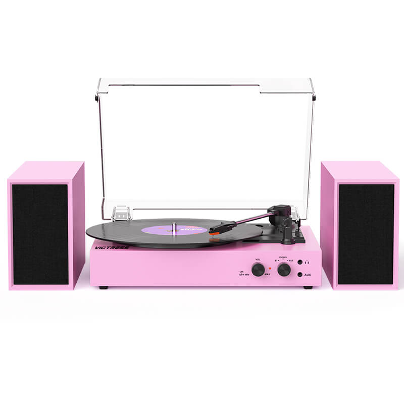 TE-003 Turntable System with External Speakers Bluetooth and USB Recording
