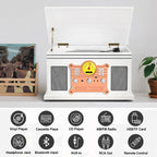 TE-007R All-in-One Record Player with Cassette Deck and USB Recording