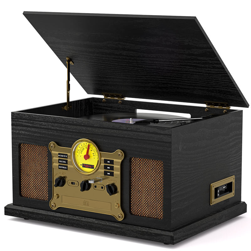 TE-007R All-in-One Record Player with Cassette Deck and USB Recording