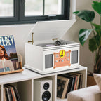 TE-007R All-in-One Record Player with Cassette Deck and USB Recording