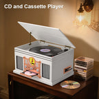 TE-007R All-in-One Record Player with Cassette Deck and USB Recording