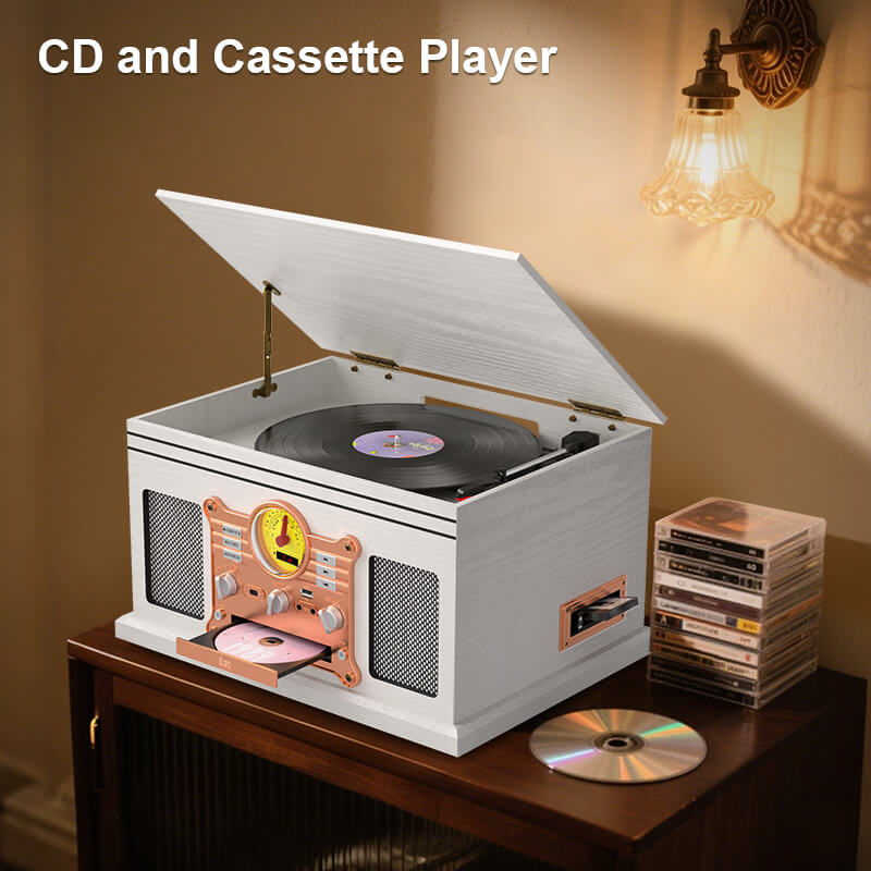 TE-007R All-in-One Record Player with Cassette Deck and USB Recording
