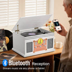 TE-007R All-in-One Record Player with Cassette Deck and USB Recording