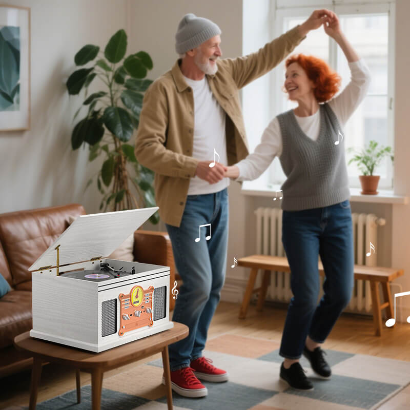 TE-007R All-in-One Record Player with Cassette Deck and USB Recording