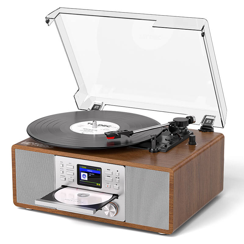 TE-108S All-in-One Stereo System CD Bluetooth and Vinyl