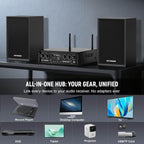 Victress AH001 450W Hi-Fi Bluetooth Amplifier with Wireless Microphones