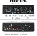 Victress AH001 450W Hi-Fi Bluetooth Amplifier with Wireless Microphones